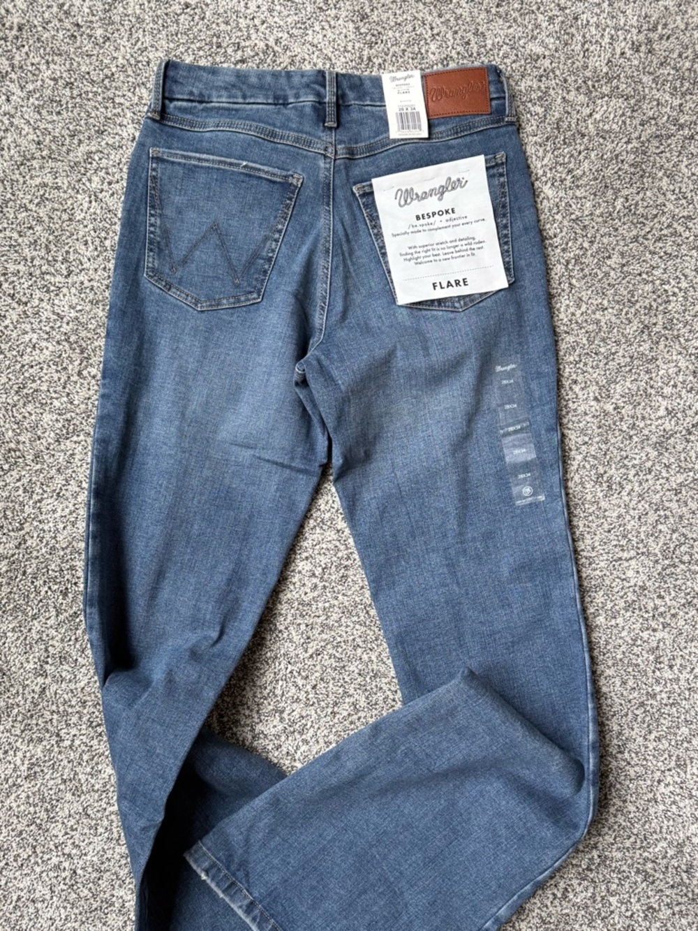 Wrangler Bespoke High-Rise Flare Women's Jeans in Medium Blue - Picture 3 of 7